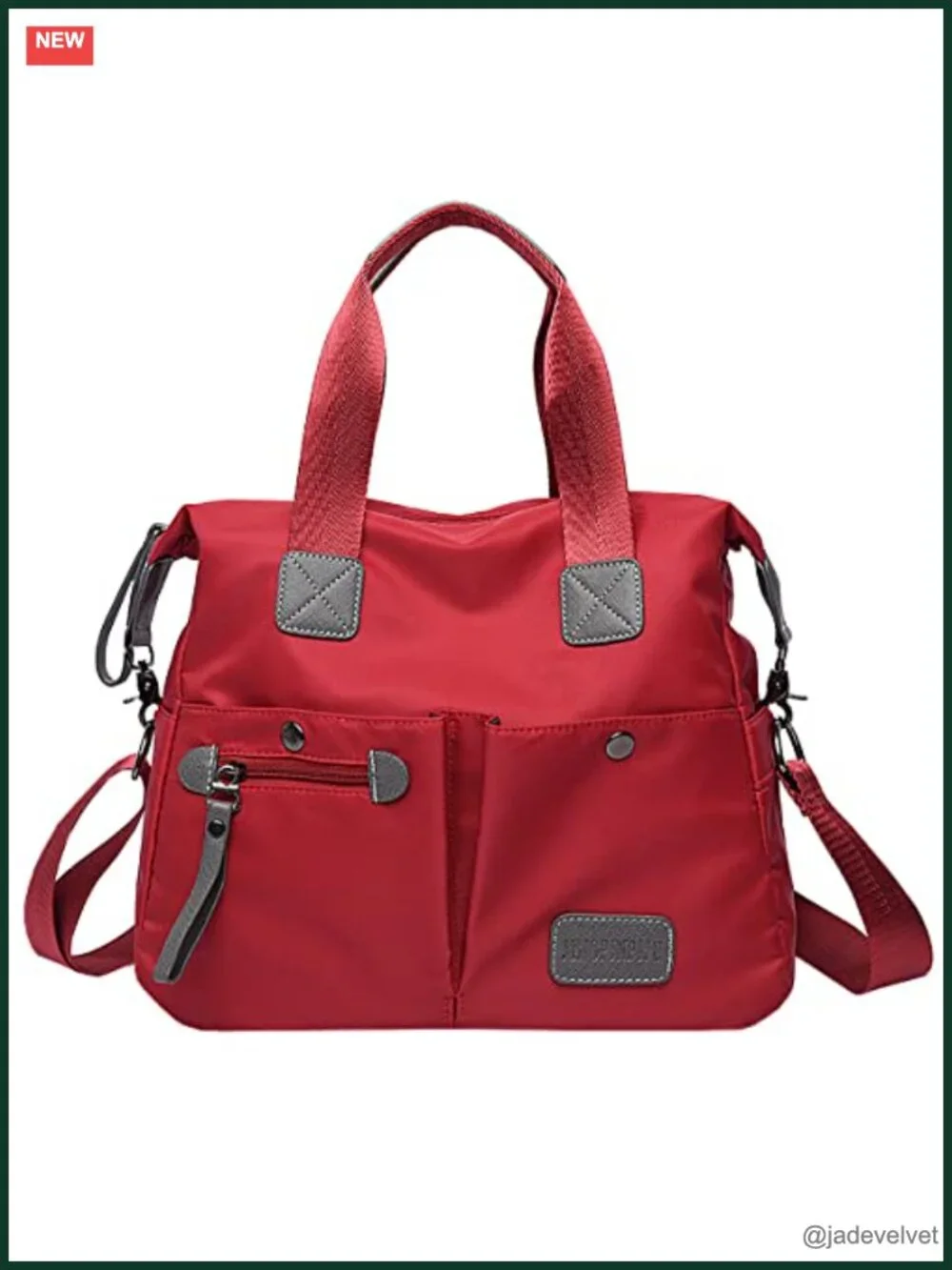 Large Multi Pocket Nylon Tote Bag Crossbody Satchel Work Bag